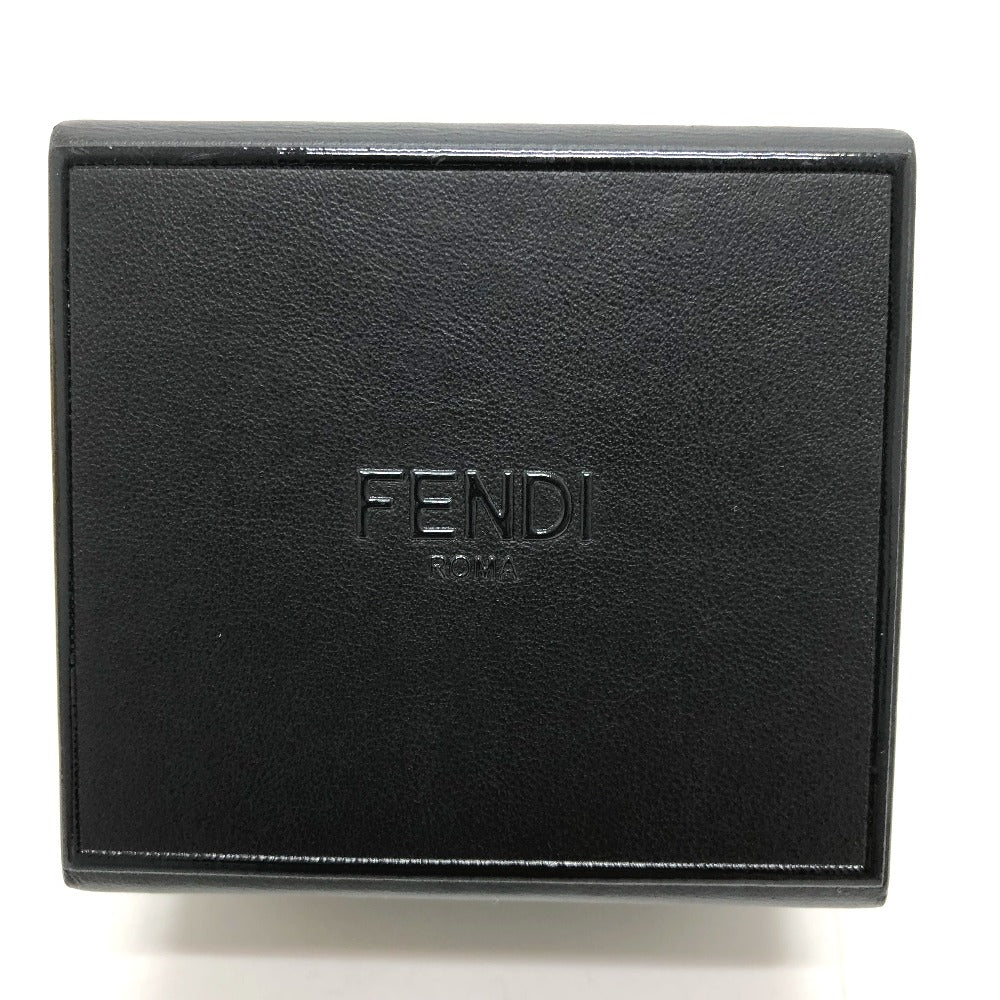 Fendi Key Ring 7Ar894 Leather Black Logo/Accessories Mini Box Women Secondhand