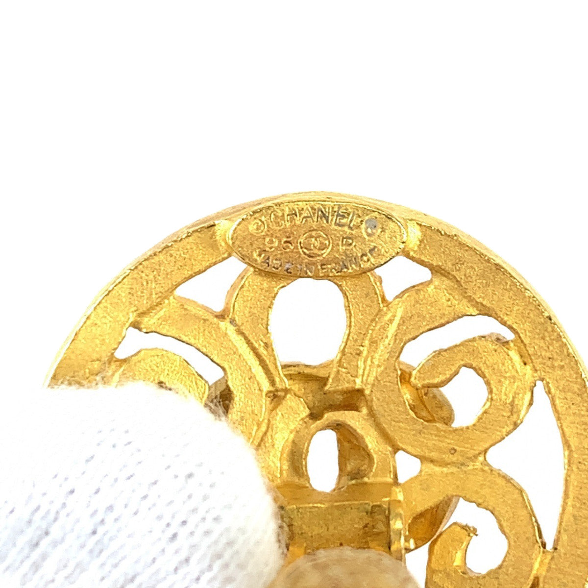 Chanel Earring Plating Gold Red Blue Earring Swing Earring Coco Mark Stone Women