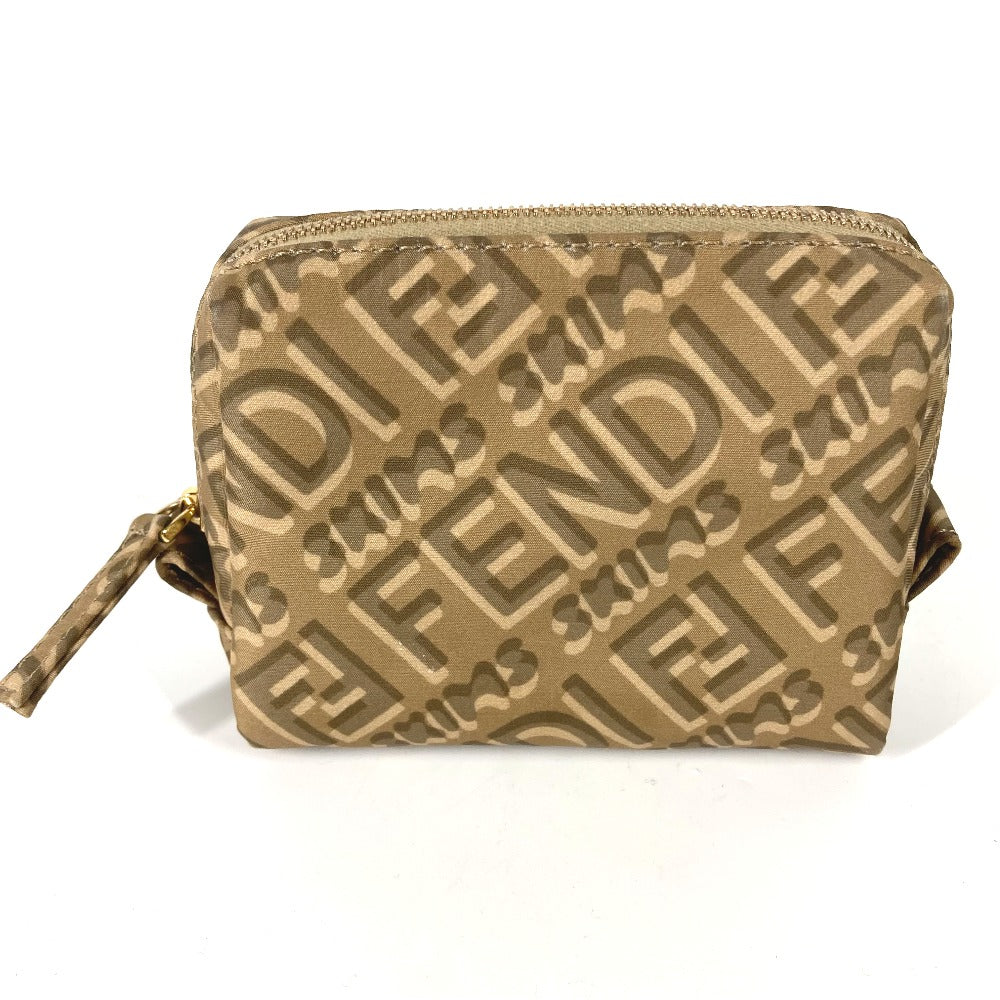 Fendi Pouch 8N0179 Nylon Beige Skims Collaboration Logo Women