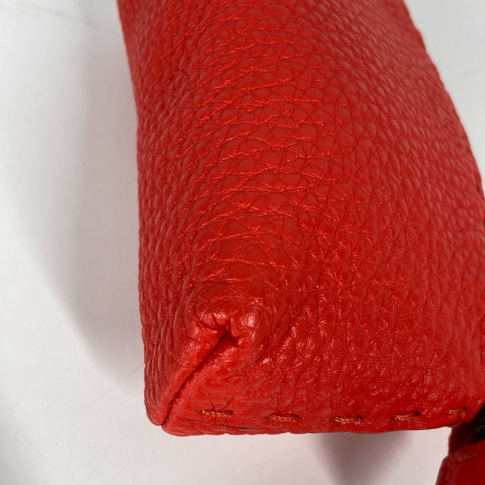 Fendi Pouch 8N0115 Leather Red Celeria Women