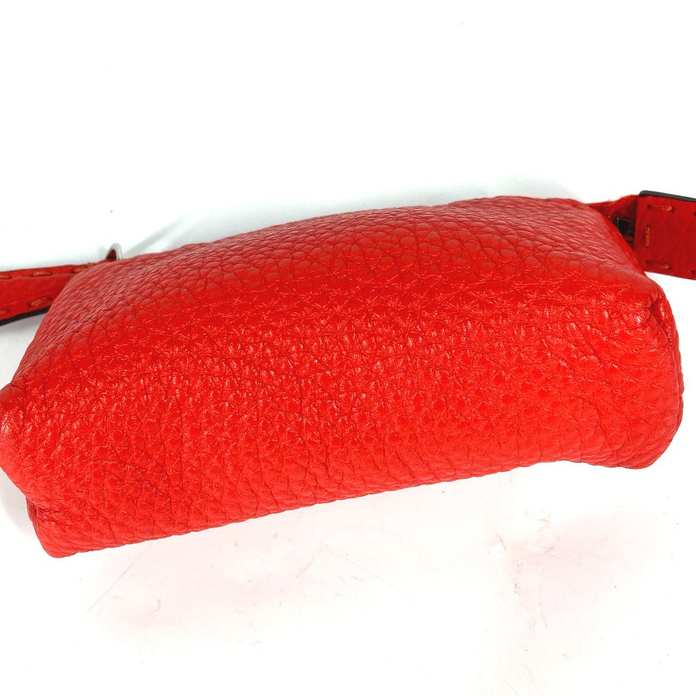 Fendi Pouch 8N0115 Leather Red Celeria Women