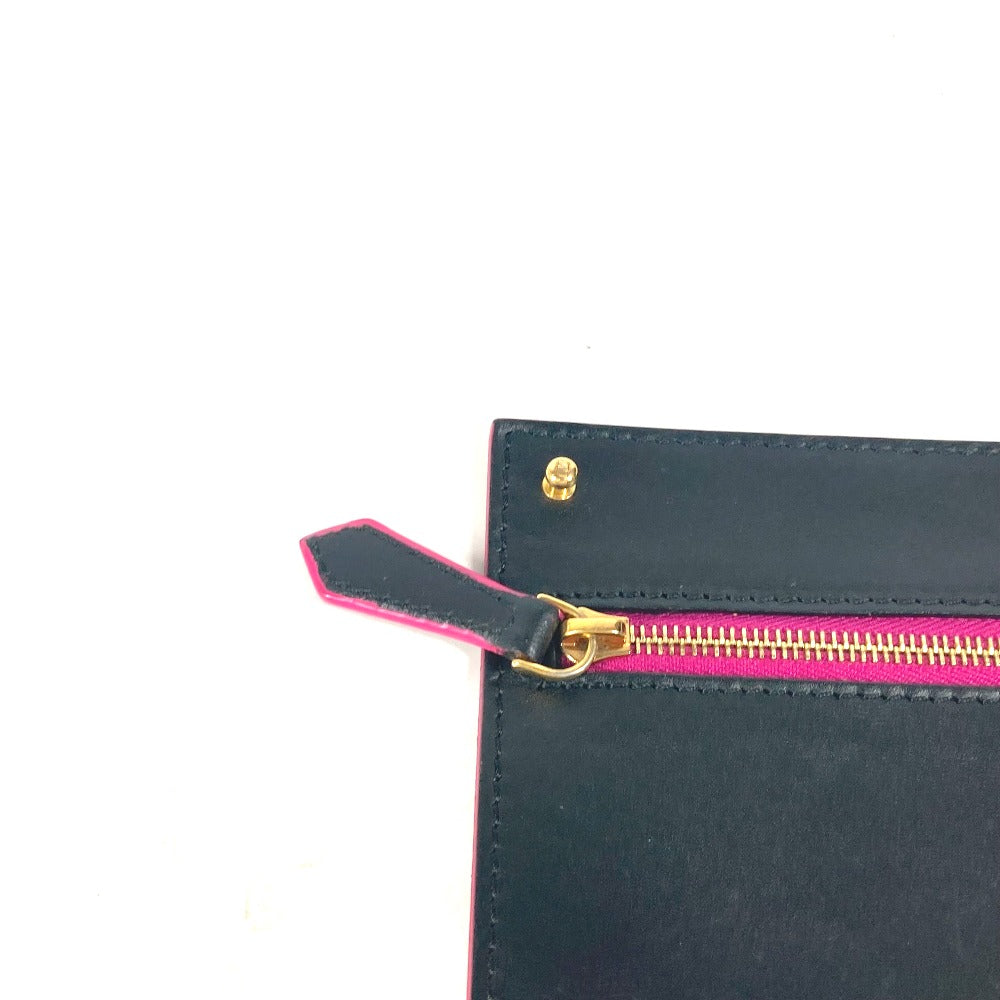 Fendi Pouch Leather Black By Color Accessories Flat Women