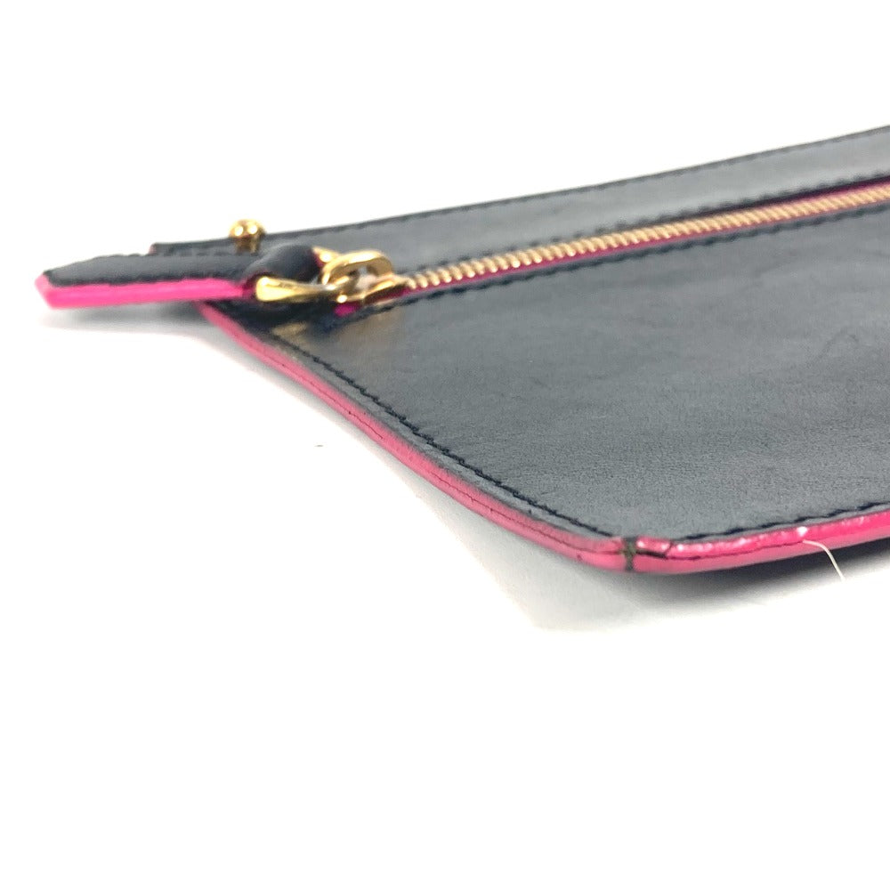 Fendi Pouch Leather Black By Color Accessories Flat Women