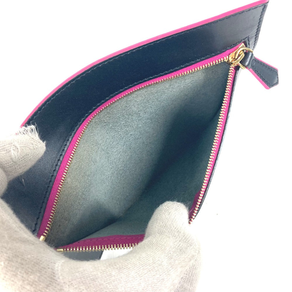Fendi Pouch Leather Black By Color Accessories Flat Women