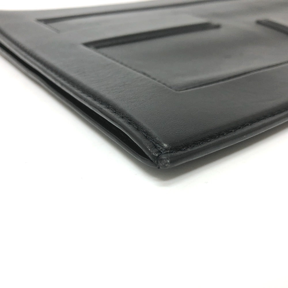 Fendi Clutch Bag 7N0113 Leather Black Logo Mini Bag