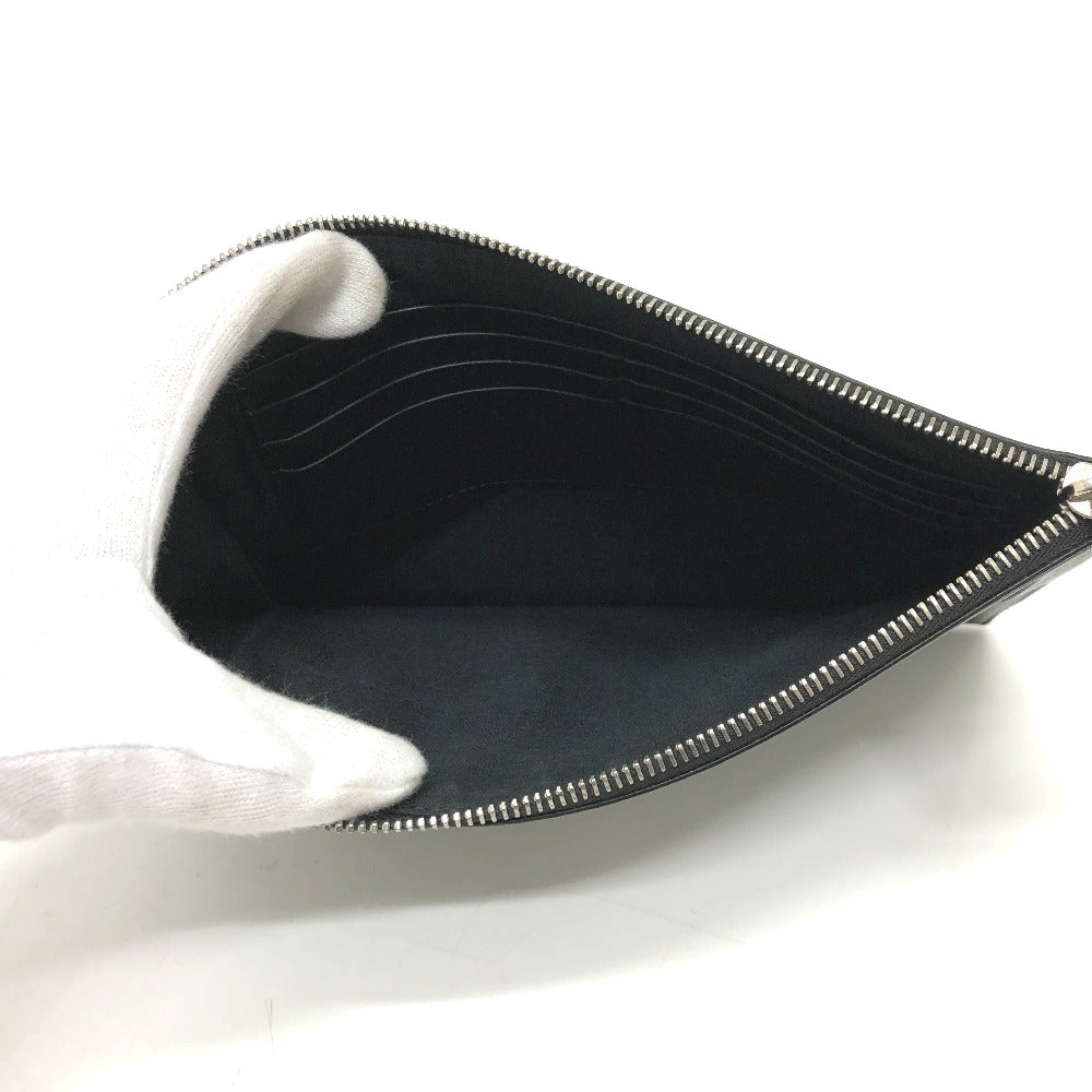 Fendi Clutch Bag 7N0113 Leather Black Logo Mini Bag