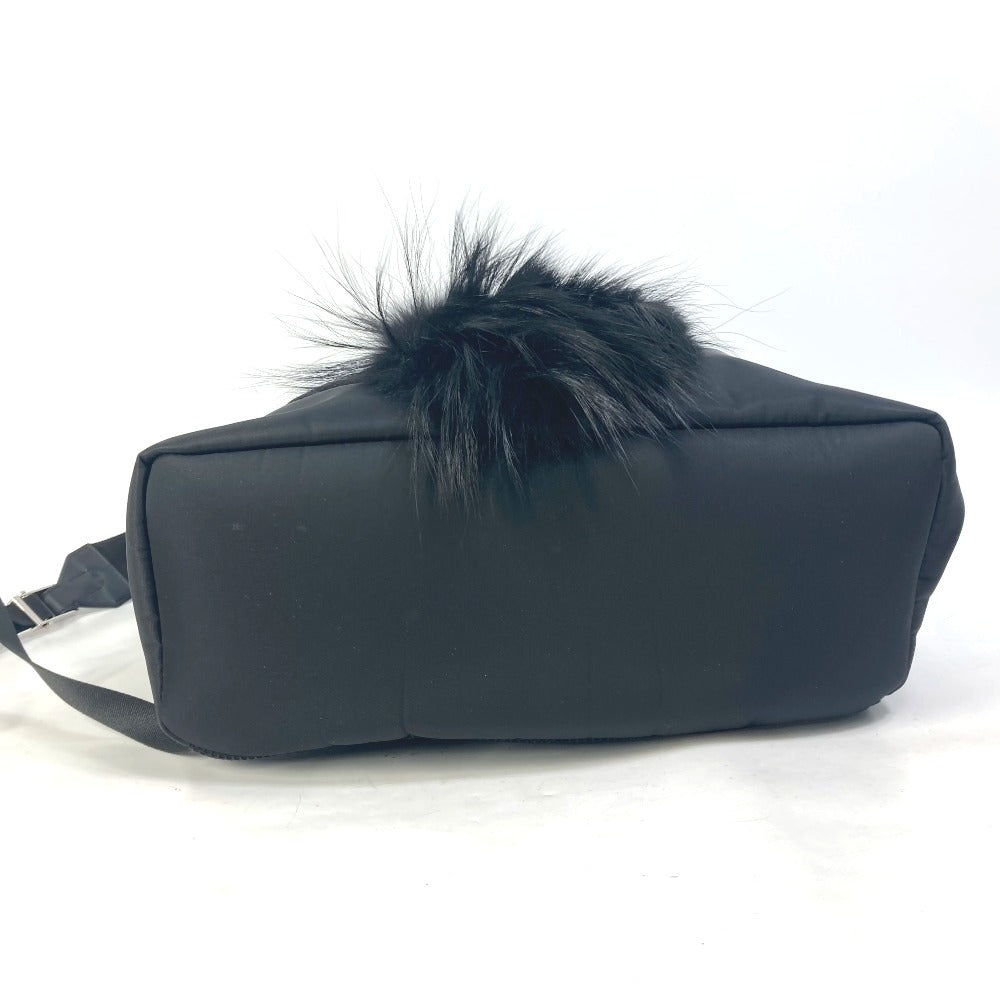 Fendi Backpack 7Vz016 Nylon Black Backpack Bag Karl Lagerfeld Women Secondhand