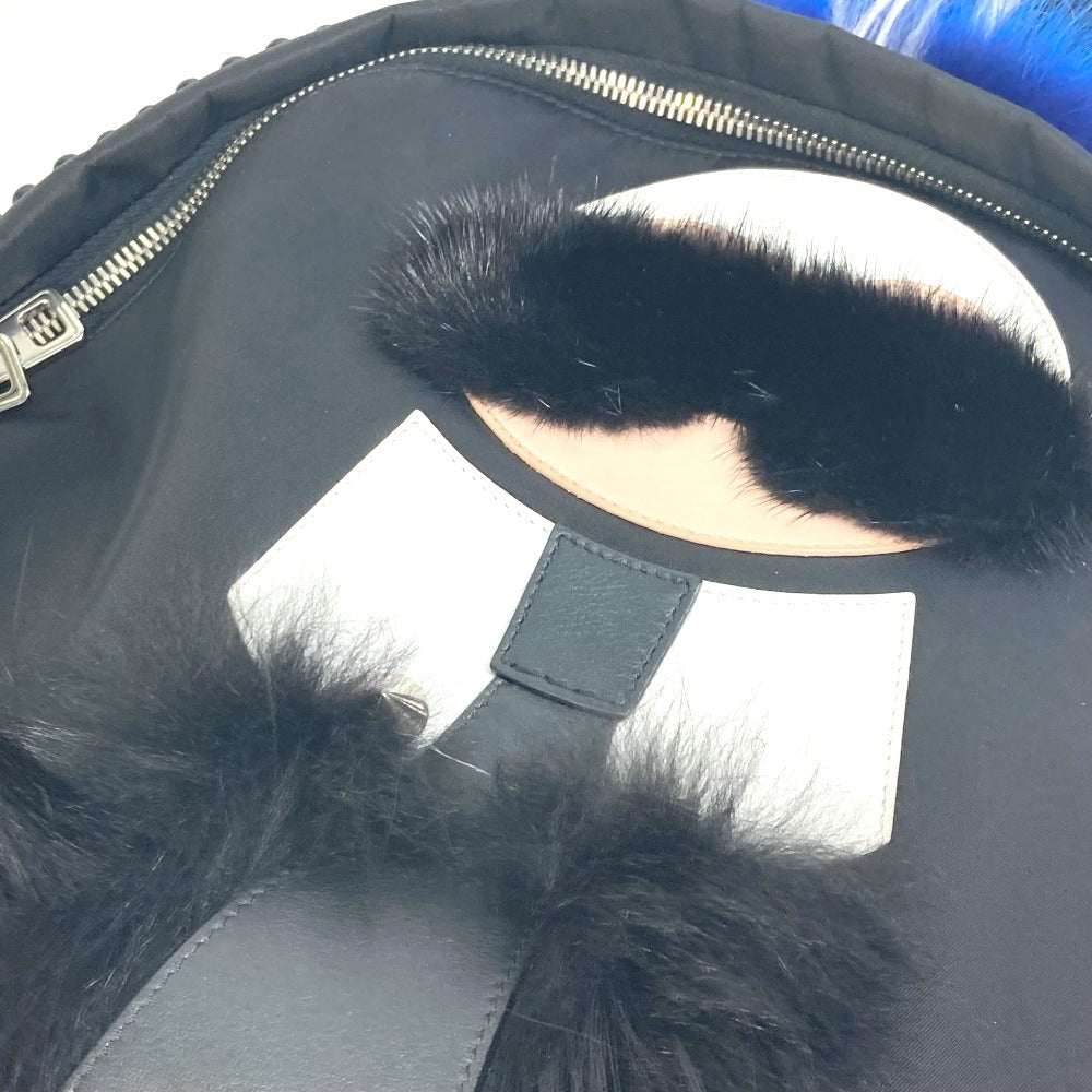 Fendi Backpack 7Vz016 Nylon Black Backpack Bag Karl Lagerfeld Women Secondhand