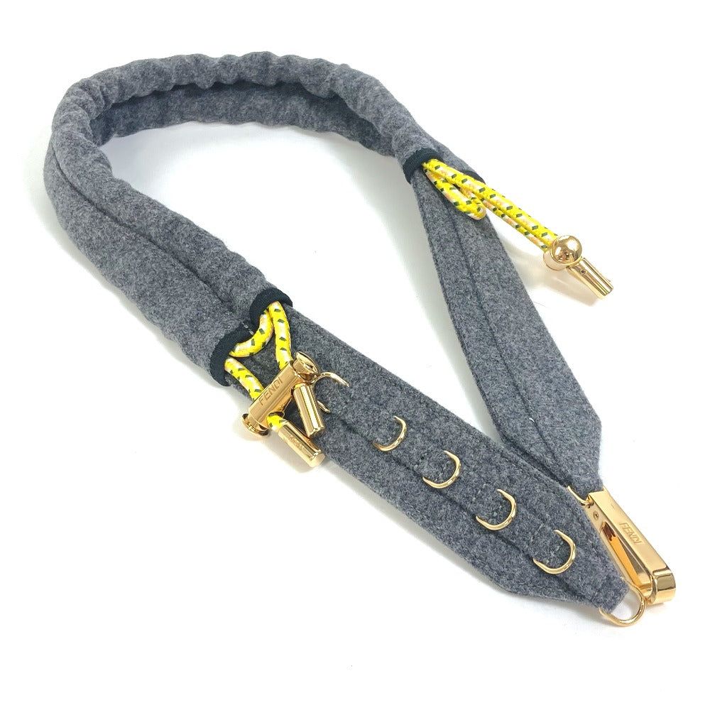 Fendi Belt 8C0627 Felt Gray Belt Women