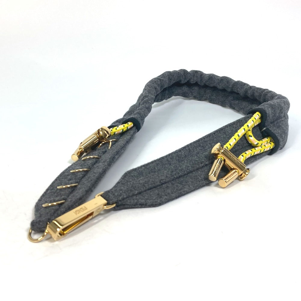 Fendi Belt 8C0627 Felt Gray Belt Women
