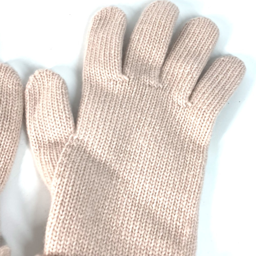 Fendi Gloves Fxy574 Wool Light Pink Logo Women