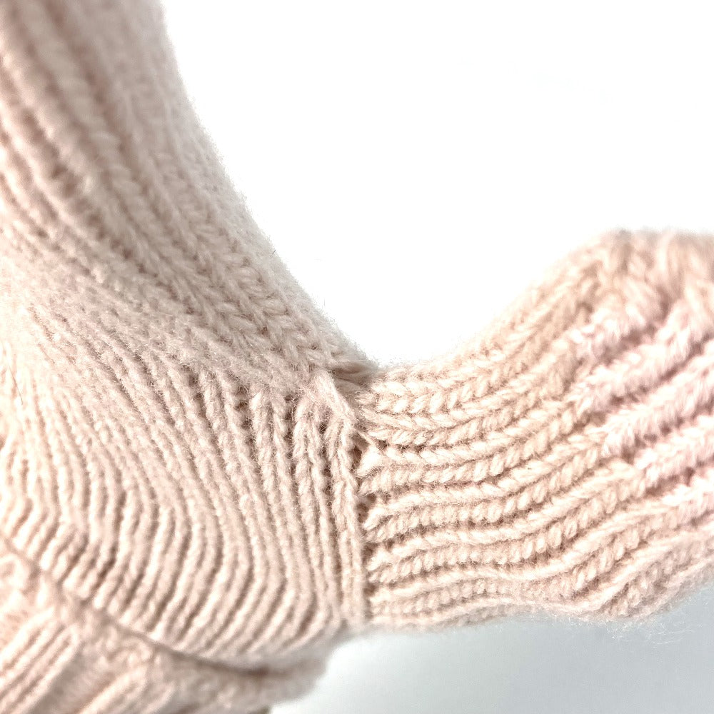 Fendi Gloves Fxy574 Wool Light Pink Logo Women
