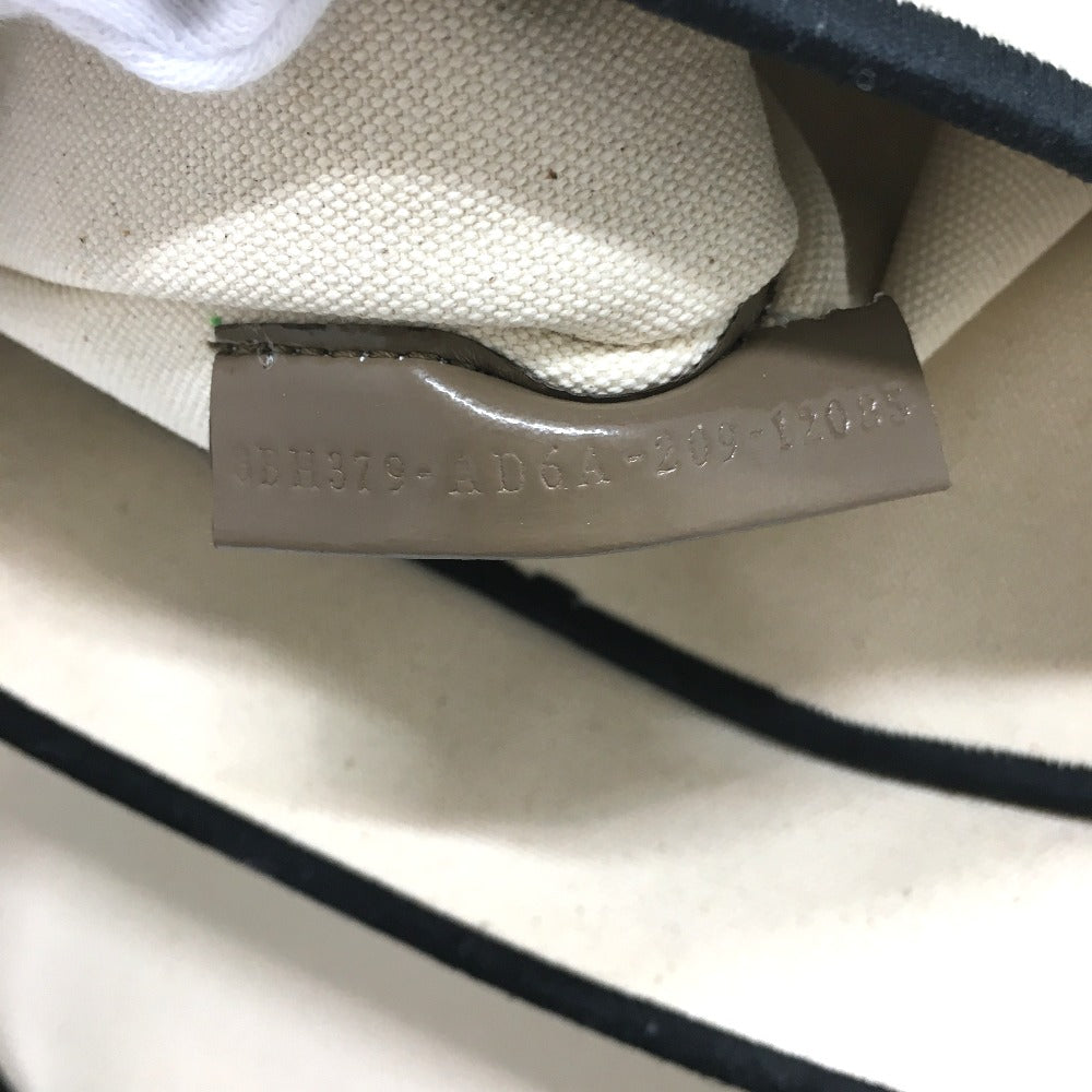 Fendi Tote Bag 8Bh379 Canvas Beige X Black Logo Rome Shopper Women
