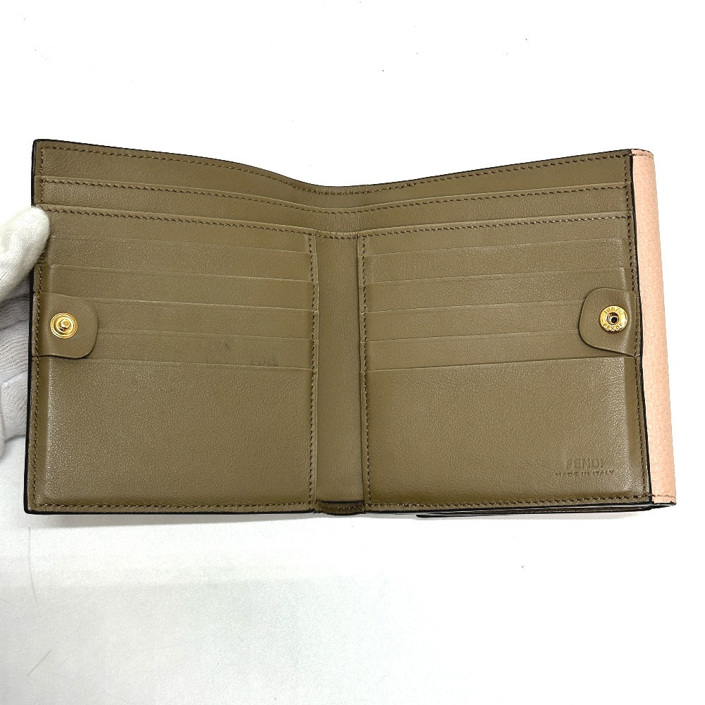 Fendi Folded Wallet 8M0438 Leather Pink Peekaboo Women