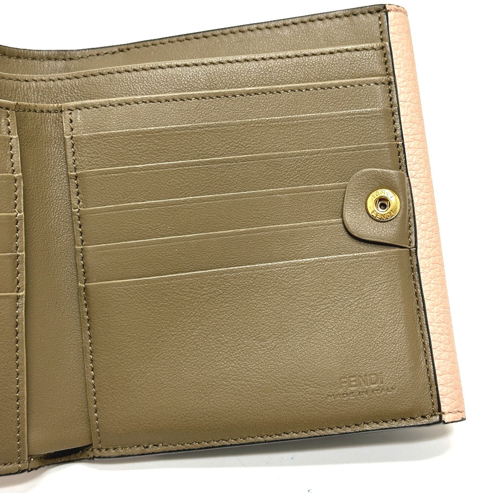 Fendi Folded Wallet 8M0438 Leather Pink Peekaboo Women