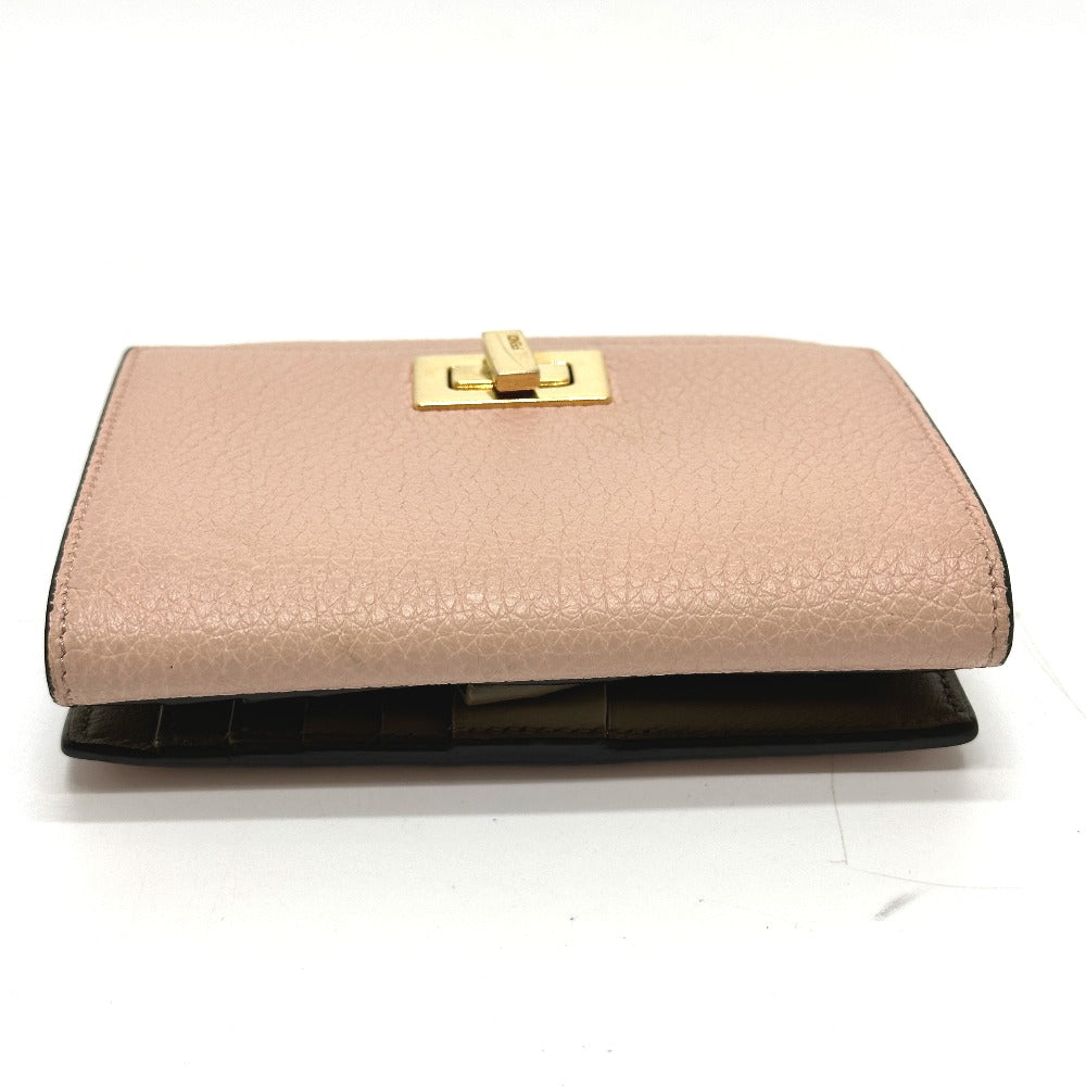 Fendi Folded Wallet 8M0438 Leather Pink Peekaboo Women