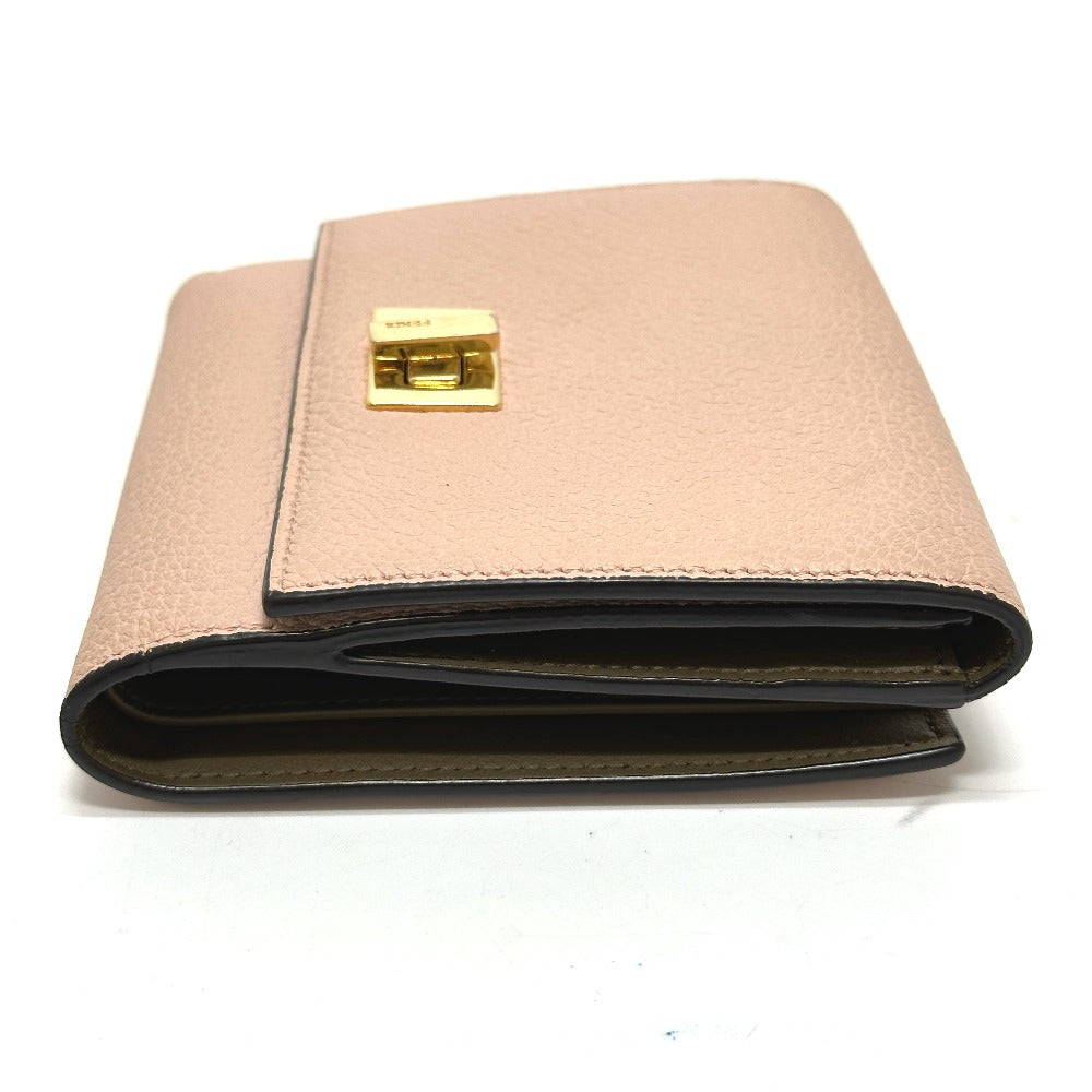 Fendi Folded Wallet 8M0438 Leather Pink Peekaboo Women