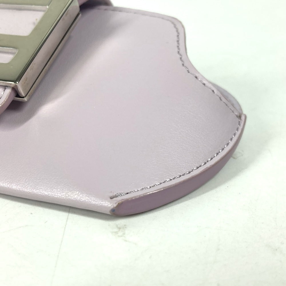Fendi Pouch 7As069 Leather Light Purple Eyewear Glasses Sunglasses Case Ff Logo Glasses Case Women