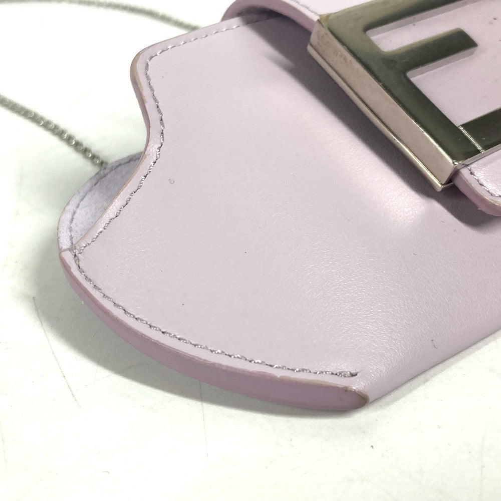 Fendi Pouch 7As069 Leather Light Purple Eyewear Glasses Sunglasses Case Ff Logo Glasses Case Women