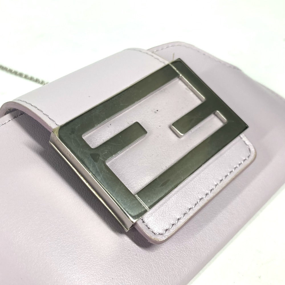 Fendi Pouch 7As069 Leather Light Purple Eyewear Glasses Sunglasses Case Ff Logo Glasses Case Women