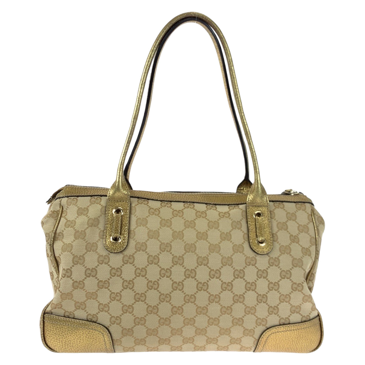 Gucci Tote Bag 177052 Gg Canvas Gold Pretty