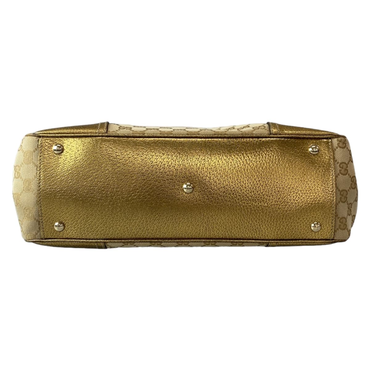 Gucci Tote Bag 177052 Gg Canvas Gold Pretty