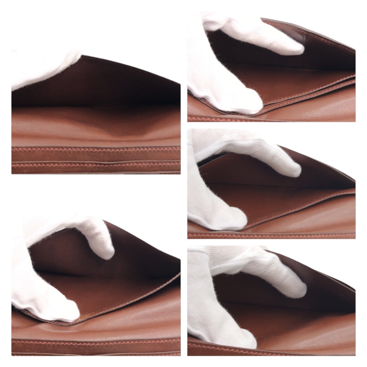 Hermes Bill Compartment Leather Camel Brown Bill Compartment Bifold Wallet Citizen Twill Mens
