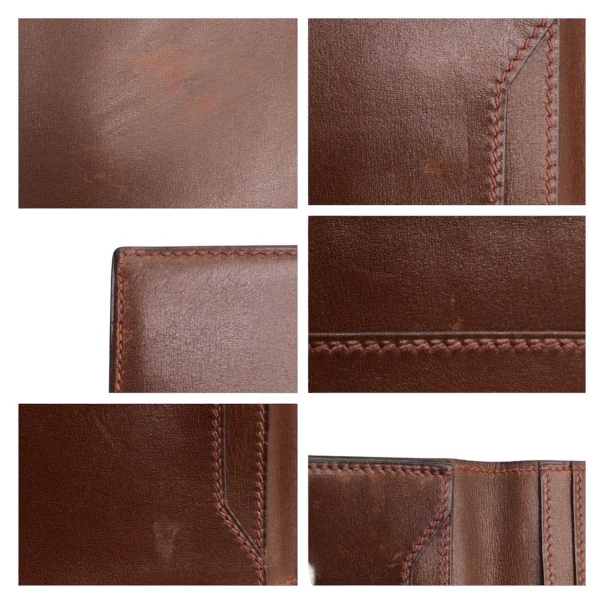 Hermes Bill Compartment Leather Camel Brown Bill Compartment Bifold Wallet Citizen Twill Mens