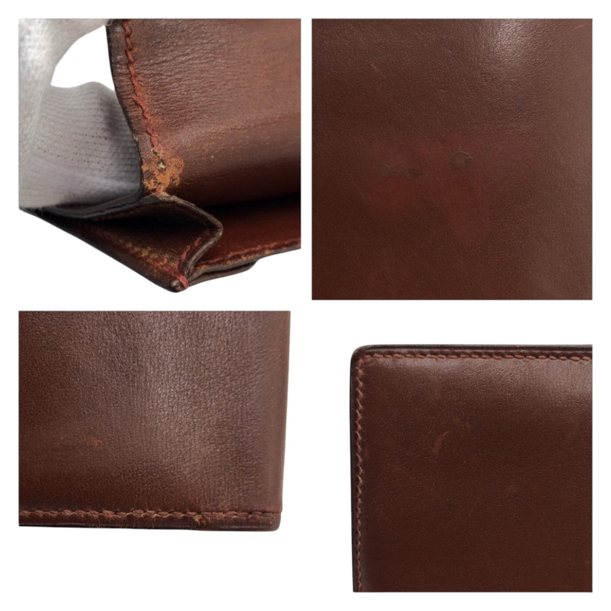 Hermes Bill Compartment Leather Camel Brown Bill Compartment Bifold Wallet Citizen Twill Mens