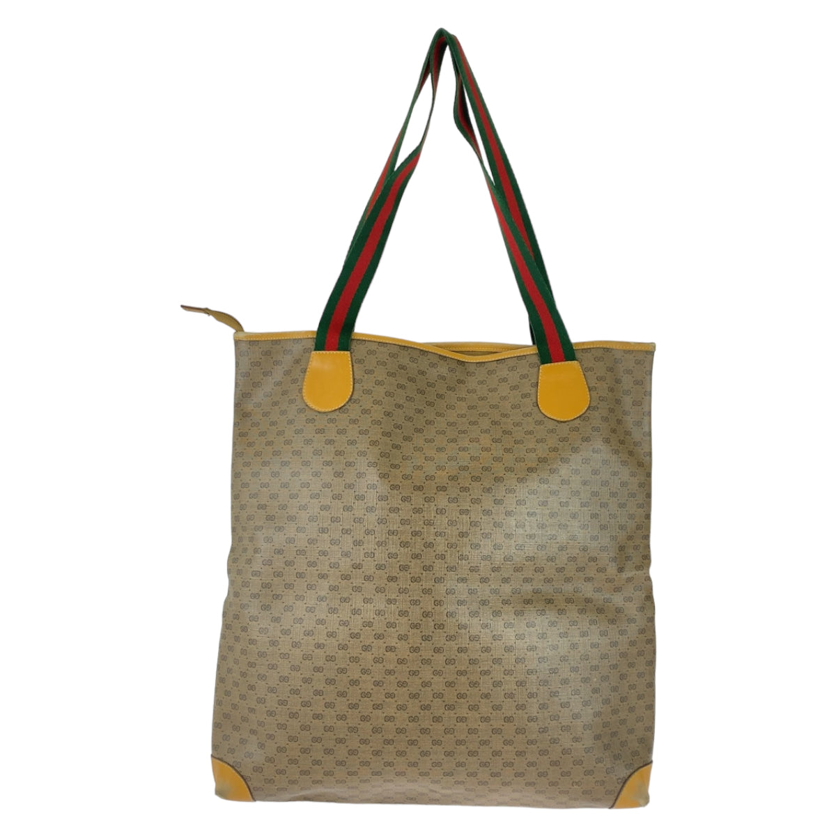 Gucci Tote Bag 002 983 0163 Gg Supreme Canvas, Leather Brown Beige Gold Metal Tote Bag Shoulder Bag