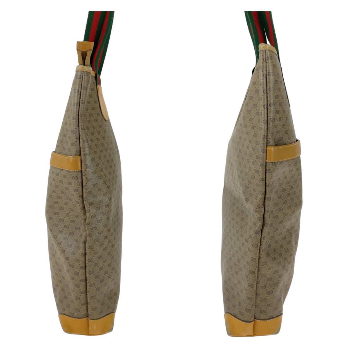Gucci Tote Bag 002 983 0163 Gg Supreme Canvas, Leather Brown Beige Gold Metal Tote Bag Shoulder Bag