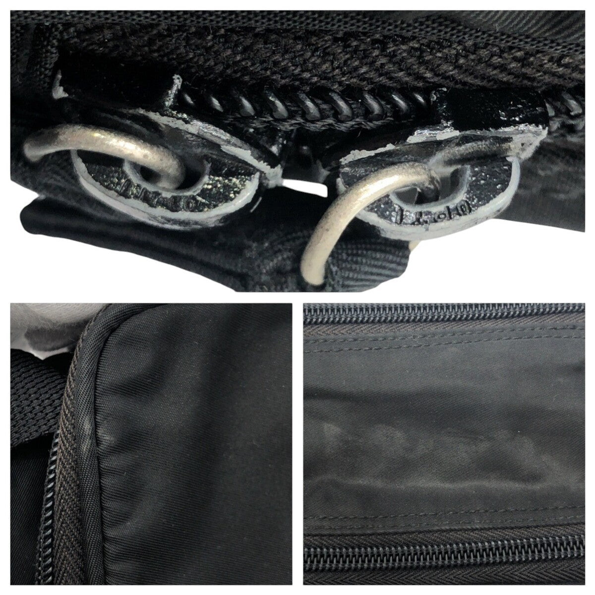 Prada Shoulder Bag Nylon Black Shoulder Bag Unisex Test Triangular Logo Mens