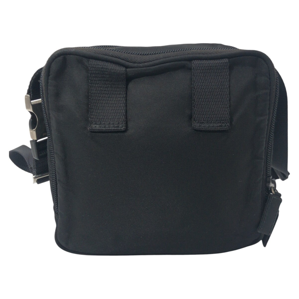 Prada Shoulder Bag Nylon Black Shoulder Bag Unisex Test Triangular Logo Mens