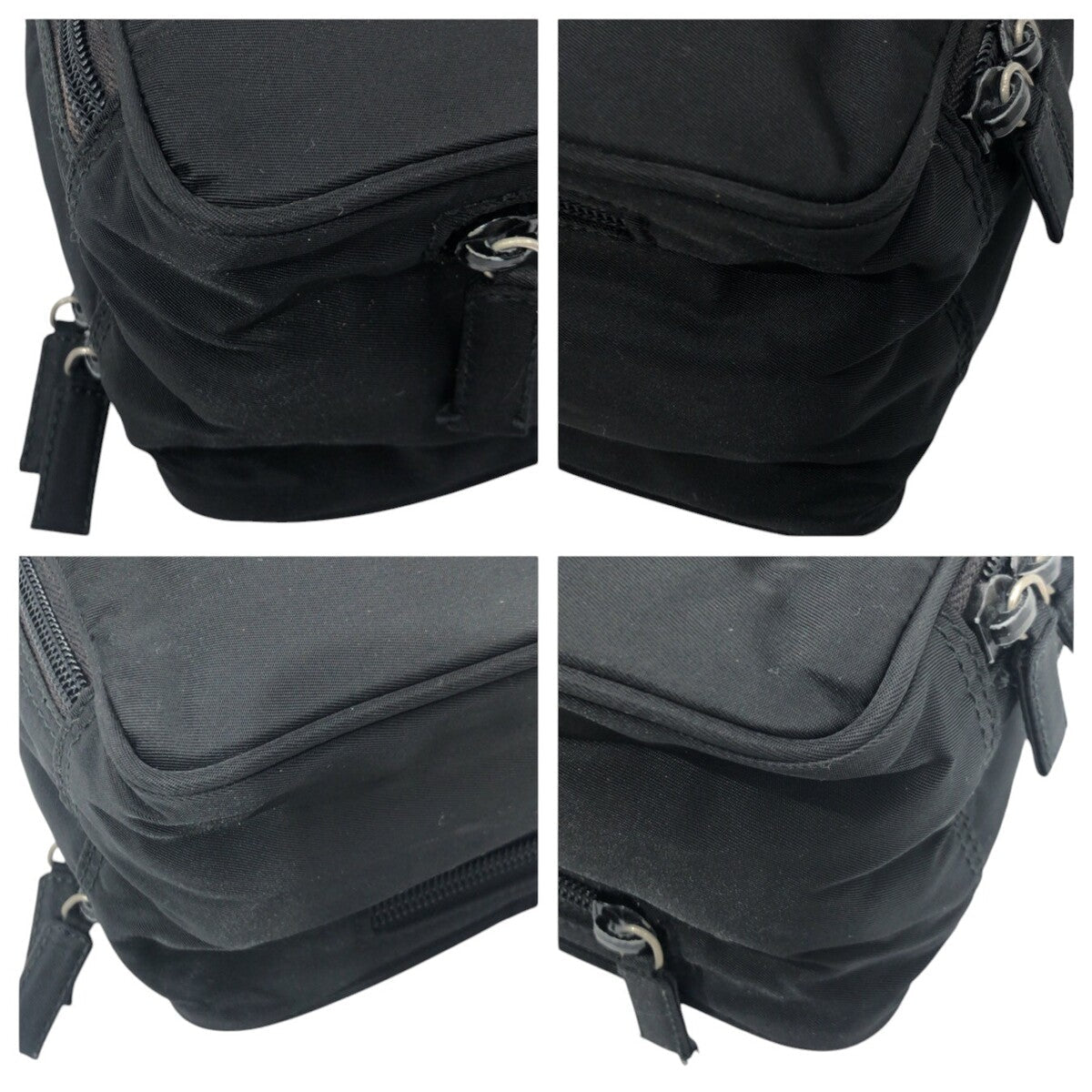 Prada Shoulder Bag Nylon Black Shoulder Bag Unisex Test Triangular Logo Mens