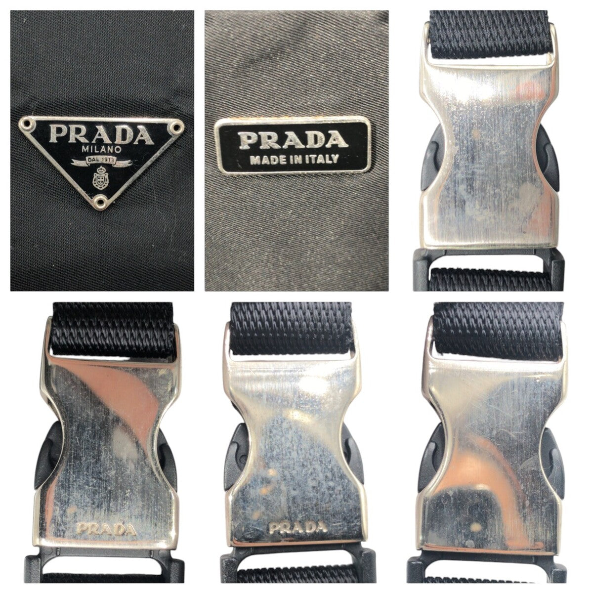 Prada Shoulder Bag Nylon Black Shoulder Bag Unisex Test Triangular Logo Mens