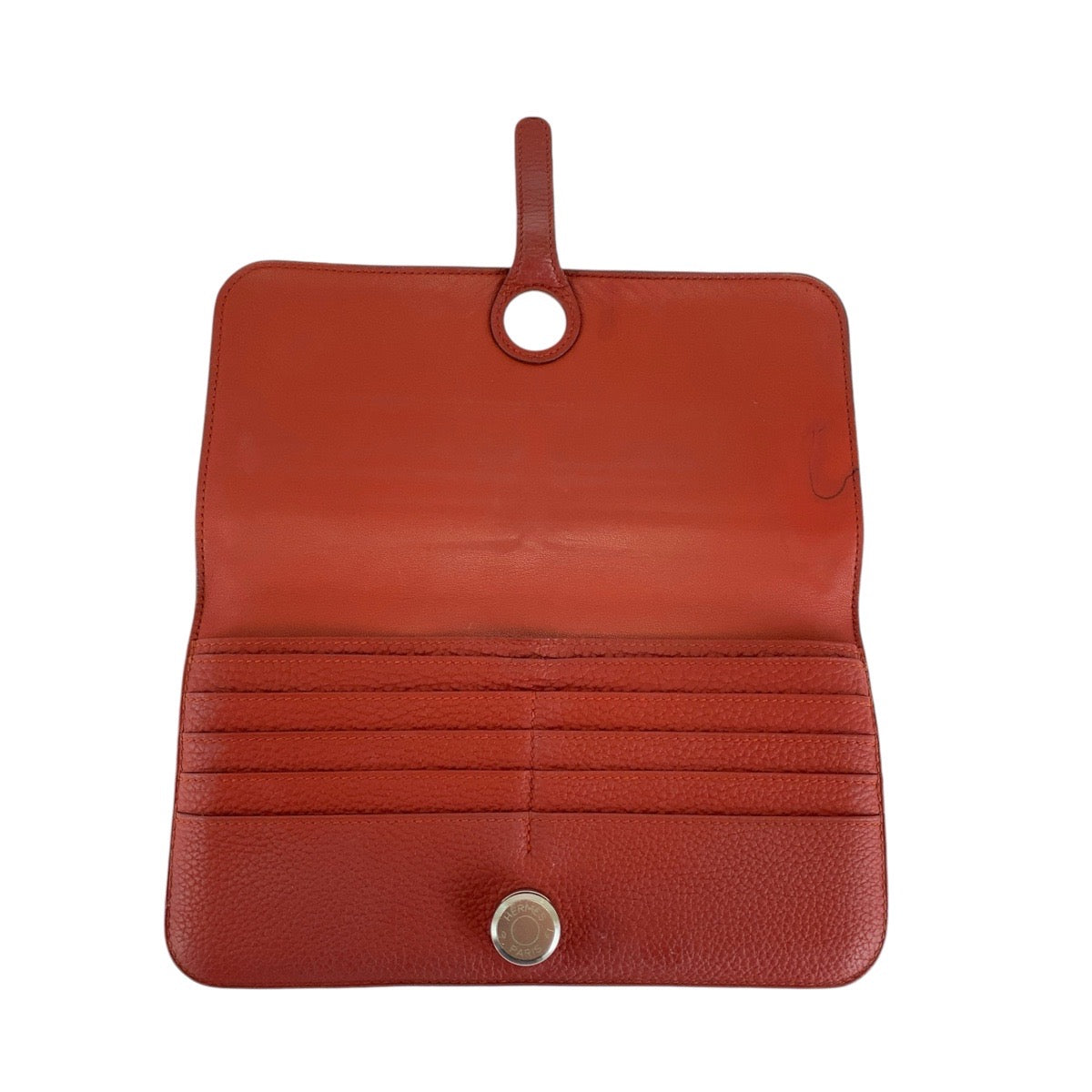 Hermes Long Wallet Purse Togo Rouge Grenat Red Long Wallet Purse Long Wallet Unisex Dogon Long Women