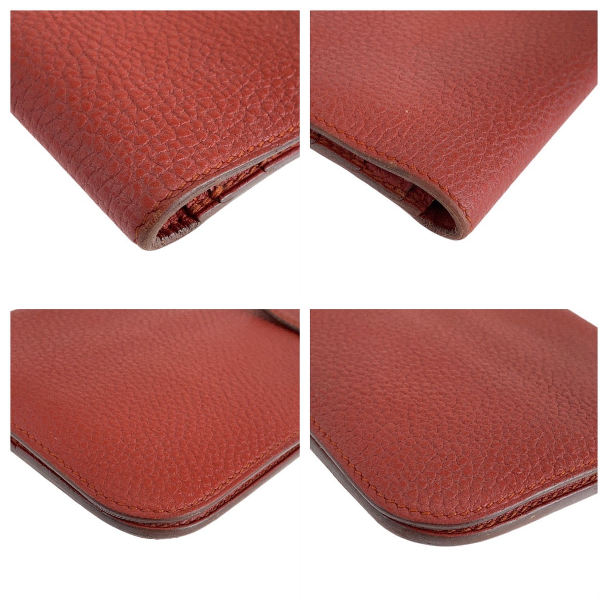 Hermes Long Wallet Purse Togo Rouge Grenat Red Long Wallet Purse Long Wallet Unisex Dogon Long Women