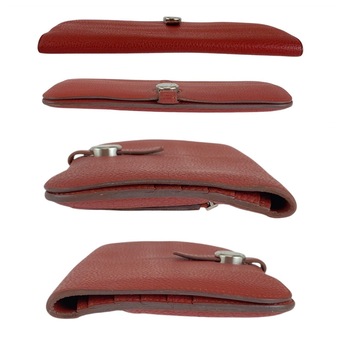 Hermes Long Wallet Purse Togo Rouge Grenat Red Long Wallet Purse Long Wallet Unisex Dogon Long Women