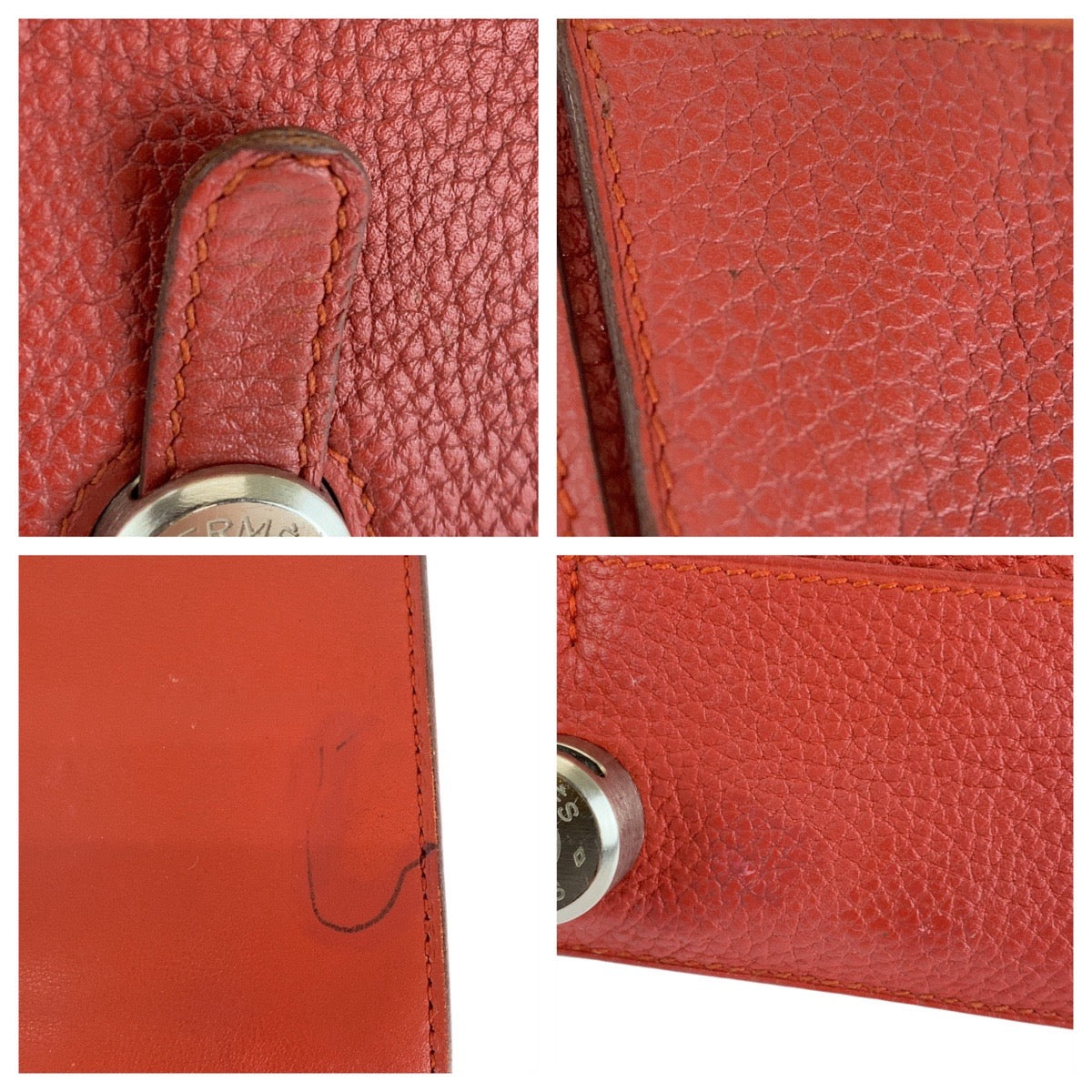 Hermes Long Wallet Purse Togo Rouge Grenat Red Long Wallet Purse Long Wallet Unisex Dogon Long Women
