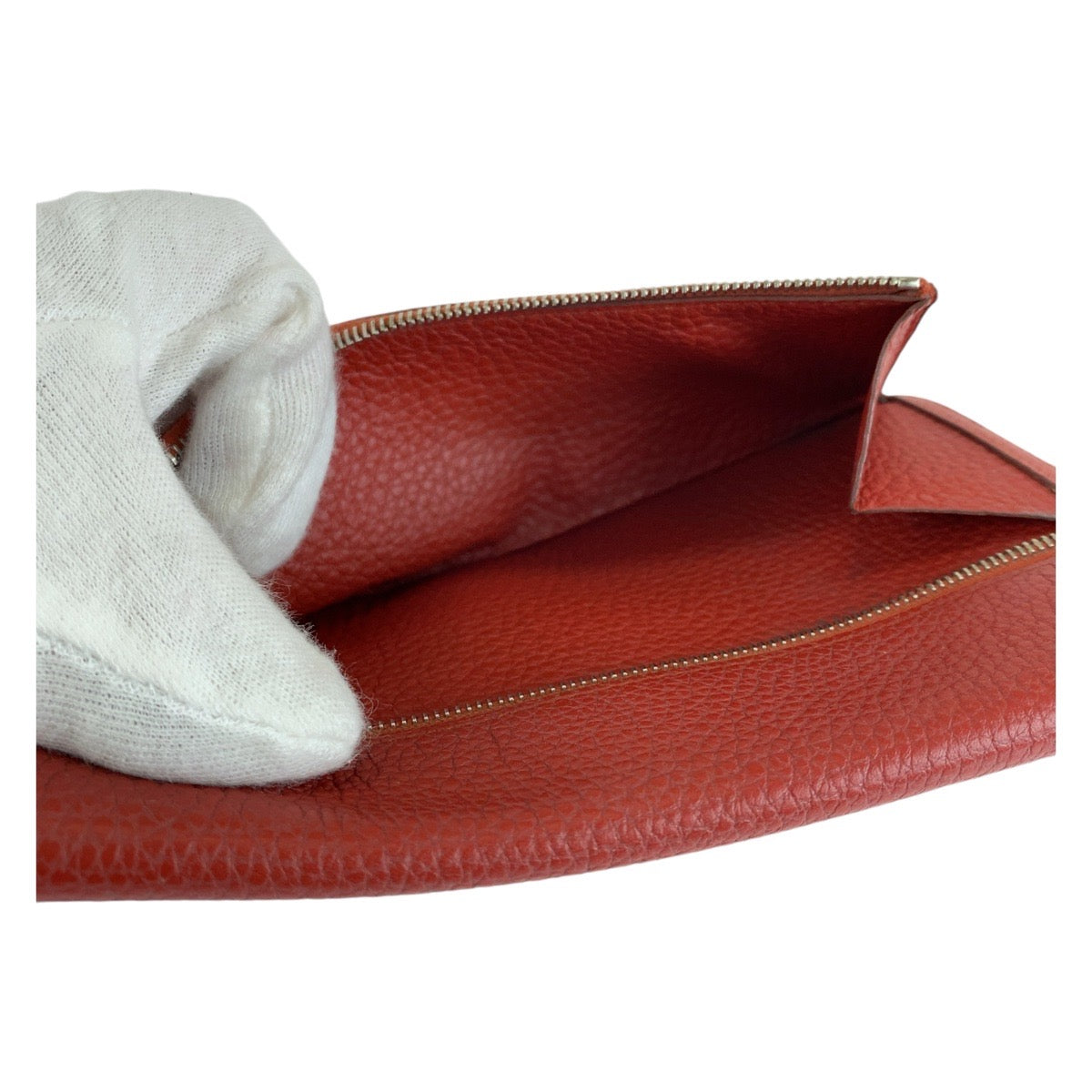 Hermes Long Wallet Purse Togo Rouge Grenat Red Long Wallet Purse Long Wallet Unisex Dogon Long Women