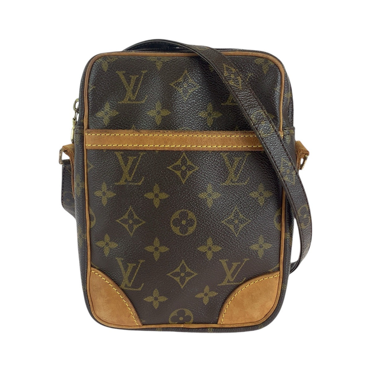 Louis Vuitton Shoulder Bag M45266 Pvc, Leather Brown Gold Metal Crossbody Shoulder Bag Messenger