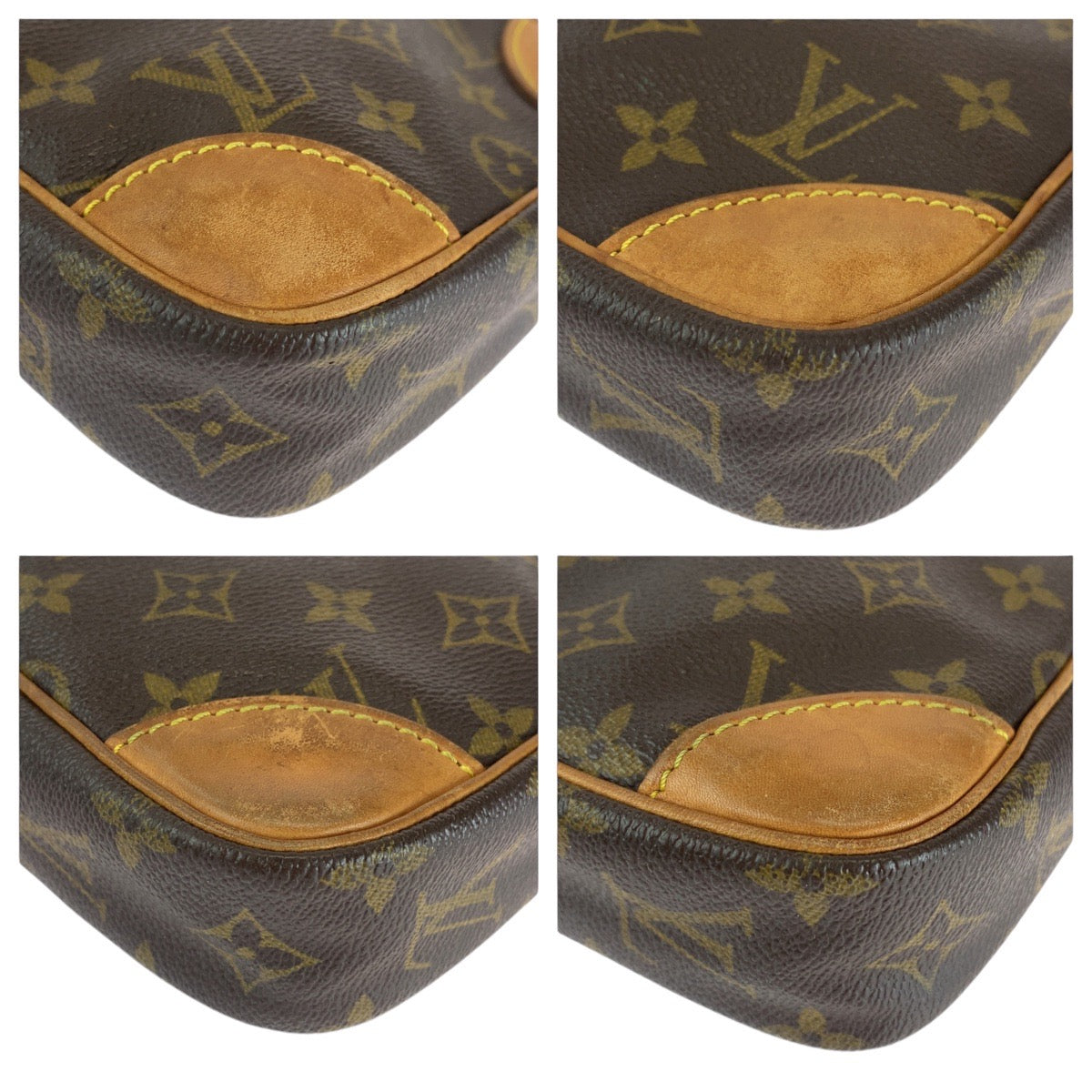 Louis Vuitton Shoulder Bag M45266 Pvc, Leather Brown Gold Metal Crossbody Shoulder Bag Messenger
