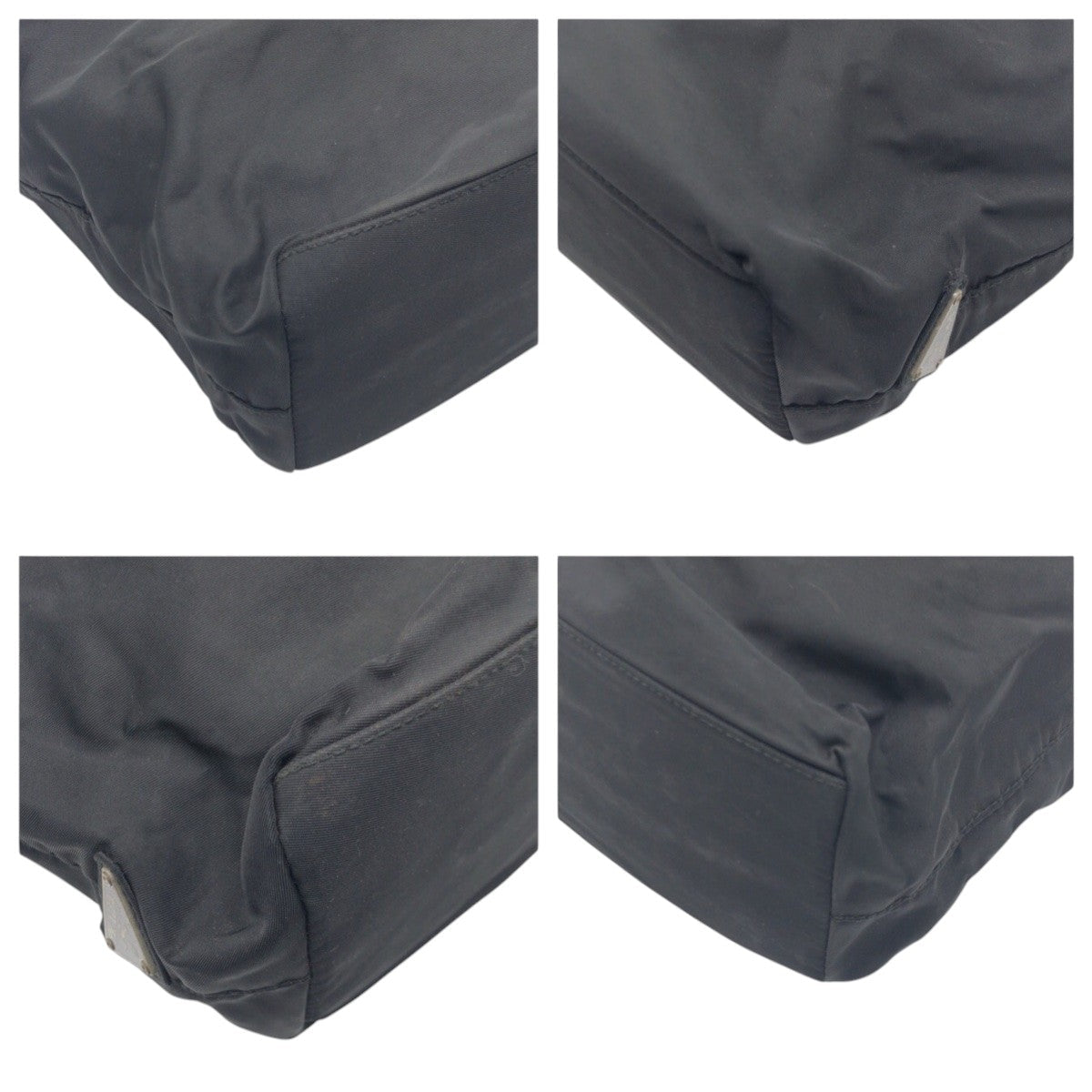 Prada Handbag Nylon Black Black Handbag Tote Bag Test Triangular Logo Women