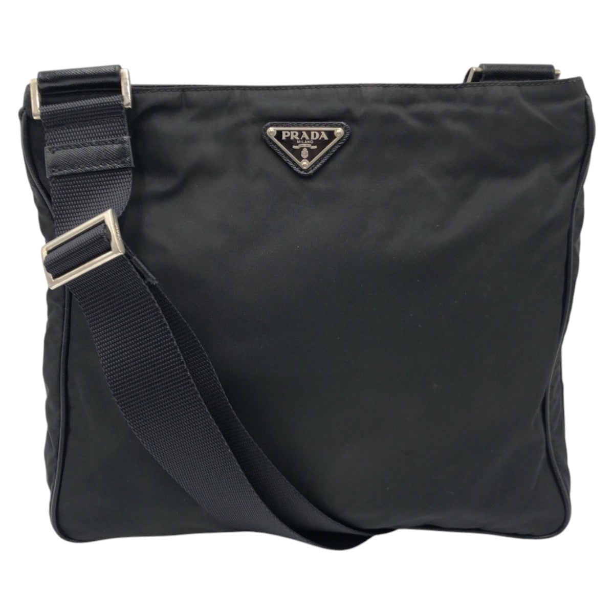 Prada Shoulder Bag Nylon Black Black Shoulder Bag Unisex Test Triangular Logo Mens