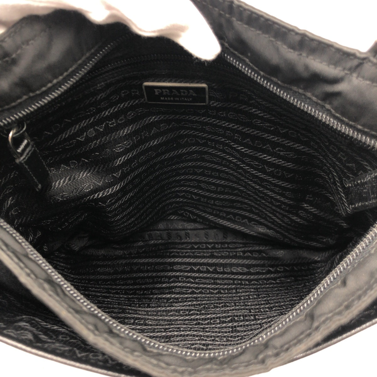 Prada Shoulder Bag Nylon Black Black Shoulder Bag Unisex Test Triangular Logo Mens