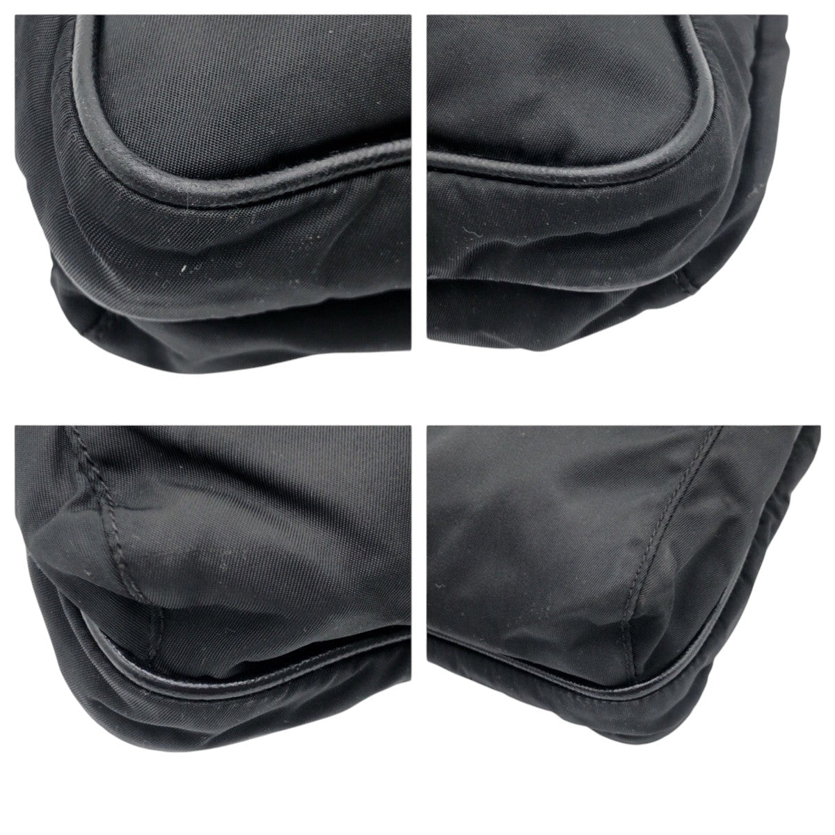Prada Shoulder Bag Nylon Black Black Shoulder Bag Unisex Test Triangular Logo Mens