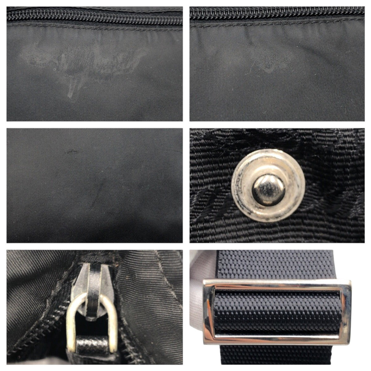 Prada Shoulder Bag Nylon Black Black Shoulder Bag Unisex Test Triangular Logo Mens