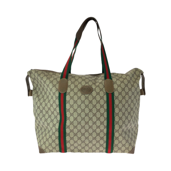 Gucci Boston Duffel Bag 89 19 012 Gg Supreme Canvas Beige Brown Boston Duffel Bag Shoulder Bag Old