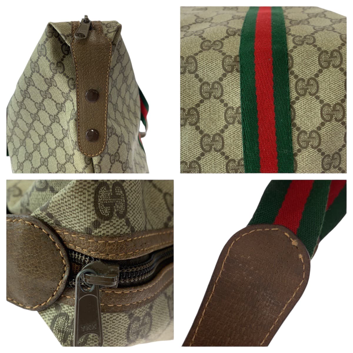 Gucci Boston Duffel Bag 89 19 012 Gg Supreme Canvas Beige Brown Boston Duffel Bag Shoulder Bag Old