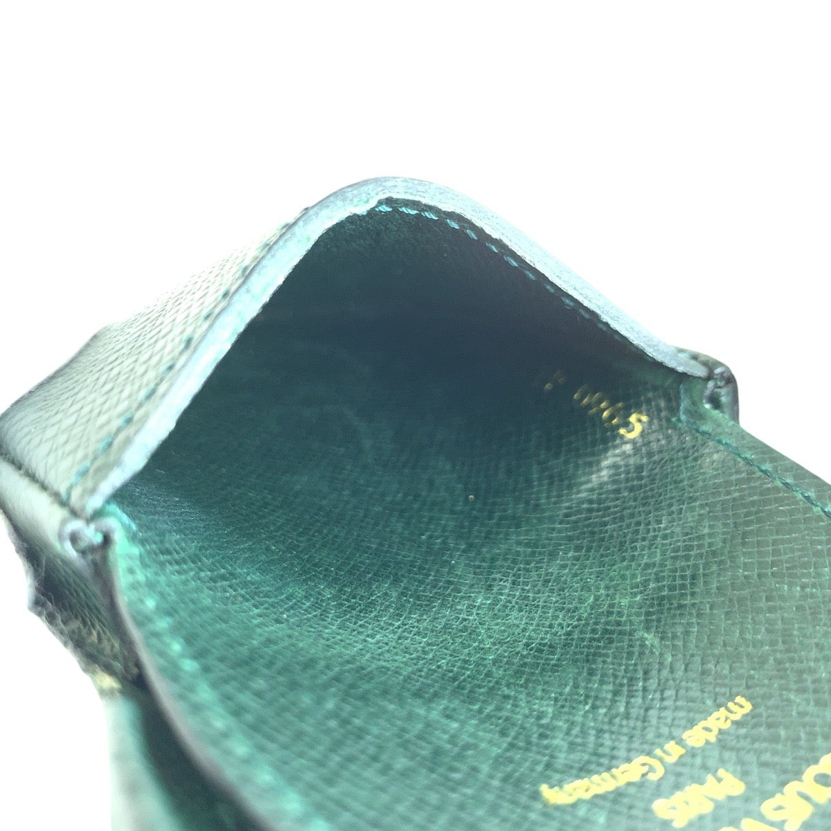 Louis Vuitton Coin Case M30374 Leather Epithea Dark Green Coin Case Coin Pocket Unisex Taiga